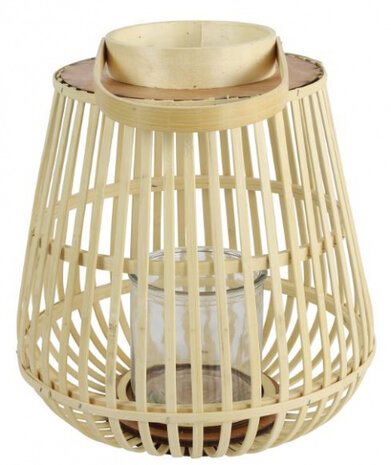 windlicht Aira 31 x 34 cm staal naturel