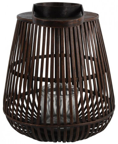 windlicht Aira 35 x 40 cm staal bruin