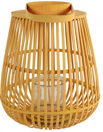 windlicht Aira 35 x 40 cm staal geel