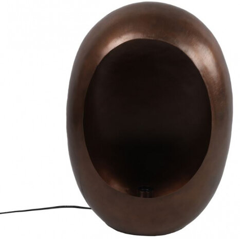 tafellamp Eggy 25W 39 x 56 cm E27 staal bruin