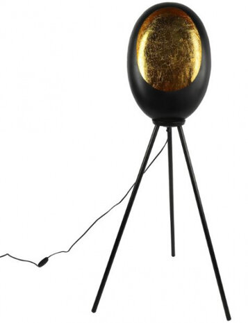 staande lamp Eggy 25W 31 x 122 cm E27 staal zwart