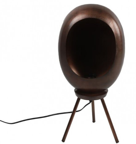 staande lamp Eggy 25W 24,5 x 52,5 cm E27 staal bruin
