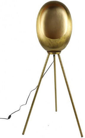 staande lamp Eggy 25W 31 x 122 cm E27 staal goud