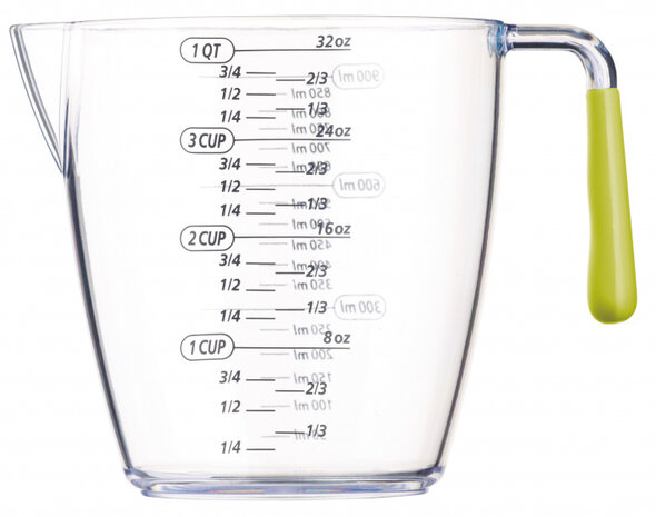 maatbekerset 200/400/900 ml acryl groen 3-delig