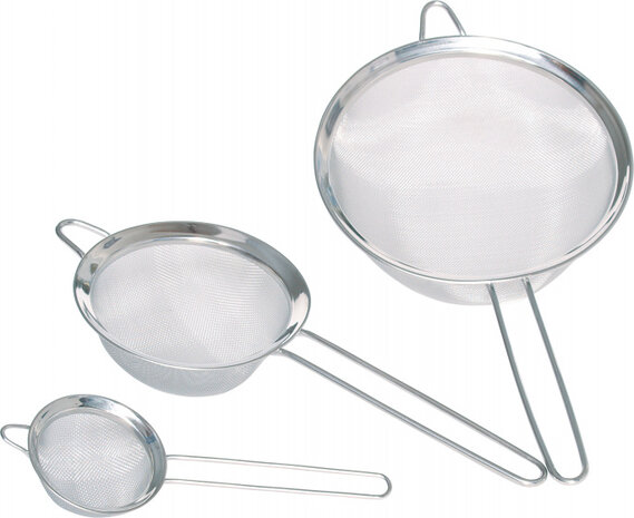 bolzeven 8-14-20 cm RVS zilver 3 stuks