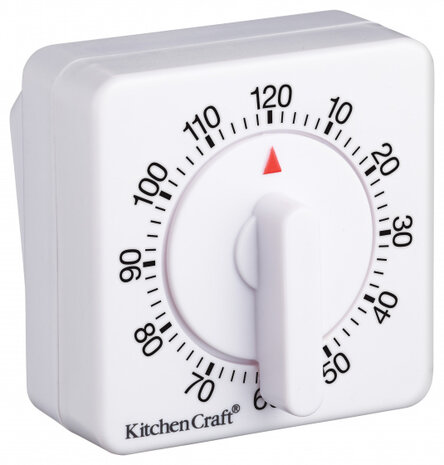 kookwekker 120 minuten 7 x 7 cm wit