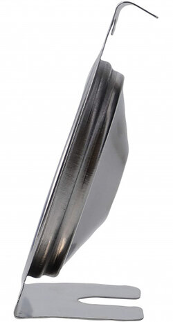 oventhermometer 9 x 8,5 cm RVS zilver