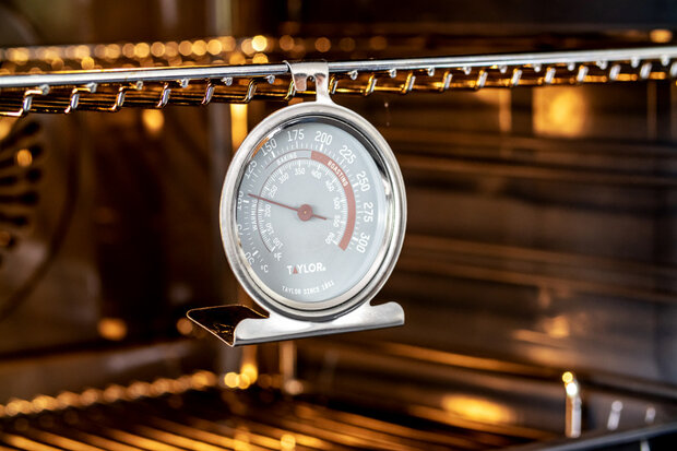 oventhermometer 9 x 8,5 cm RVS zilver