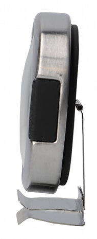 oventhermometer 9 x 8,5 cm RVS zilver/zwart