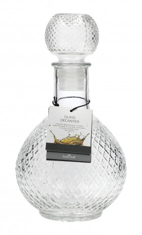 decanteerkaraf 1 liter 12 x 26,5 cm glas transparant