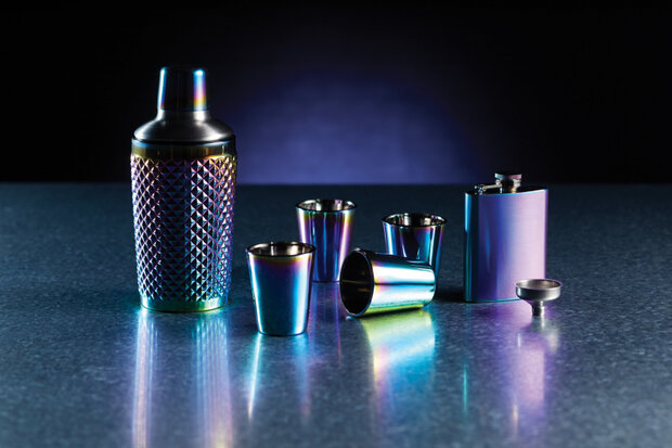 shotglazen metallic 50 ml glas 4 stuks