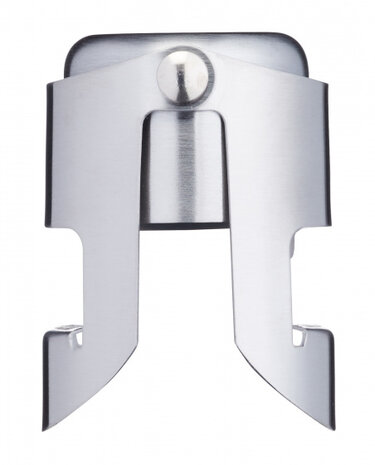 champagnestopper 5,5 x 4 cm RVS zilver