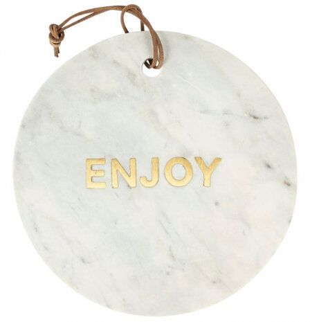 serveerplateau Enjoy 25,5 cm marmer wit/goud