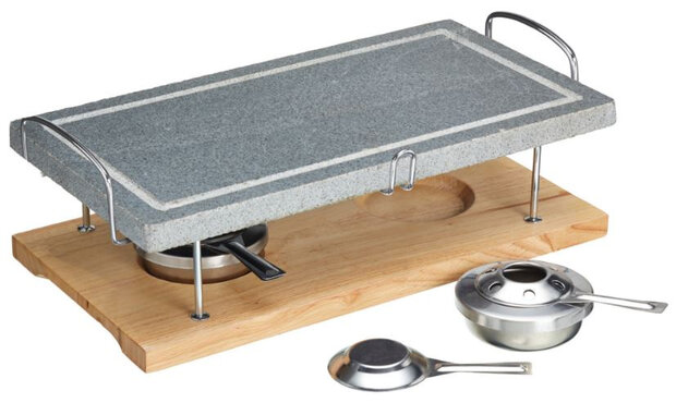 steengril 42 x 22 x 15 cm marmer grijs 6-delig