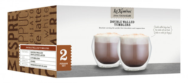 drinkglazen Le&#039;Xpress 250 ml glas 2 stuks
