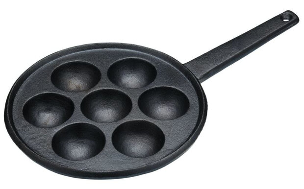 hapjespan Aebleskiver 20,5 cm gietijzer zwart