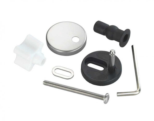 montageset toiletbril easy-close RVS grijs/zwart