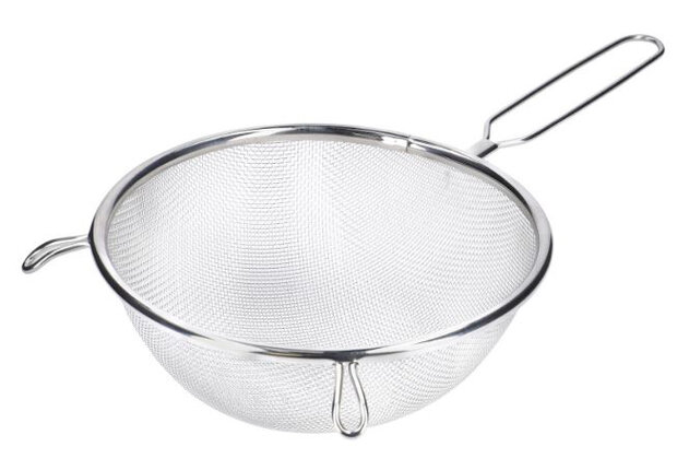 zeef 18 cm fijnmazig RVS zilver