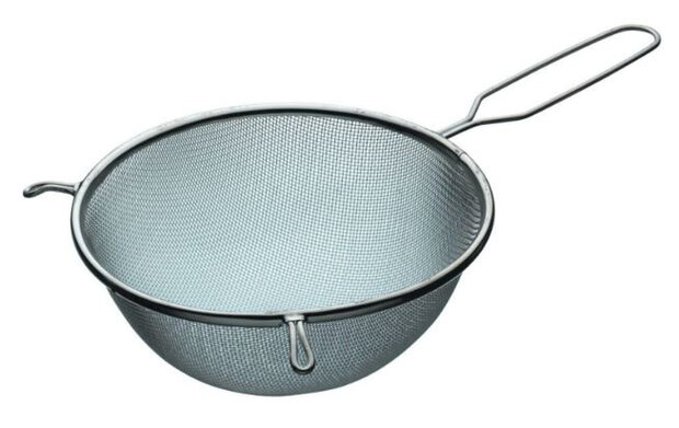 zeef 20 cm fijnmazig RVS zilver