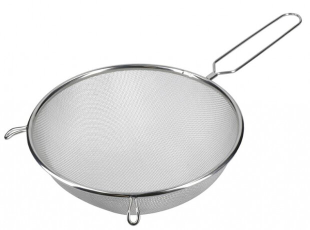zeef 25 cm fijnmazig RVS zilver