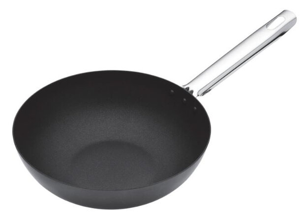 wokpan Heavy Duty 24 cm carbon zwart/zilver