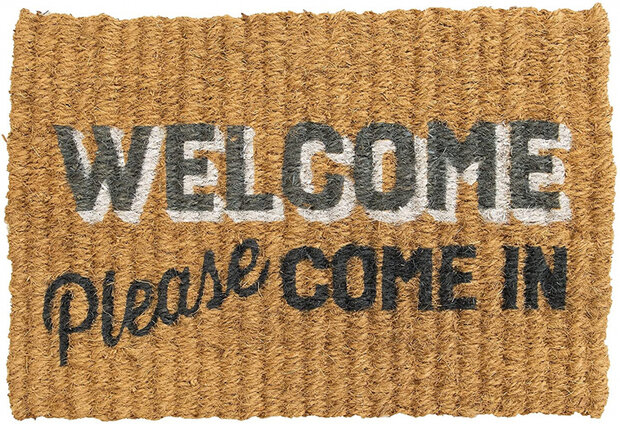 deurmat Welcome 70 x 40 cm kokosvezel/PVC naturel