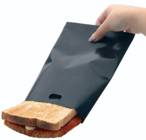 anti-aanbakzak Toast 20,5 cm rubber zwart 2 stuks