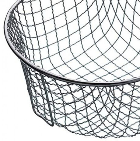 frituurmand 20 cm RVS zilver