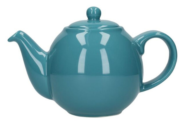 theepot Globe 900 ml keramiek aqua