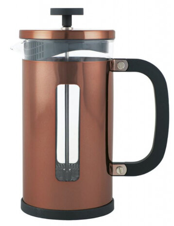 cafeti&egrave;re Edited Pisa 1 liter 21,5 cm glas/RVS koper