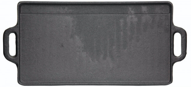 grill- en  bakplaat 45 x 23 cm gietijzer grijs