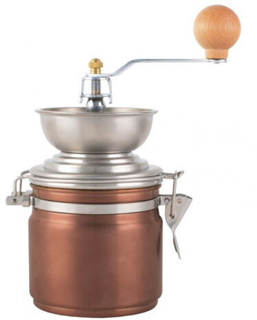 koffiemolen 2,4 liter 11,5 x 18,5 cm RVS koper