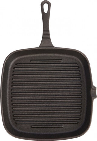 grillpan Deluxe 23 x 23 cm gietijzer grijs