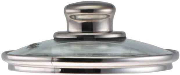 au bain-mariepan 16 cm RVS/glas zilver 3-delig