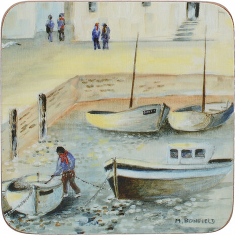 onderzetters Cornish Harbour 10,5 cm cr&egrave;me 6 stuks