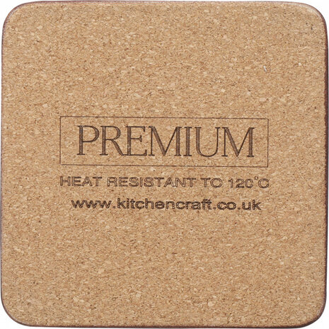 onderzetters Meadow Floral 10,5 cm kurk wit 6 stuks