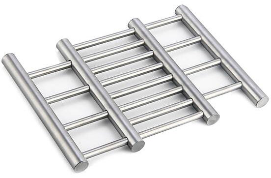 pannenonderzetter 20 x 23,5 x 2 cm RVS zilver
