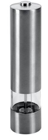 pepermolen Inox 22 cm led RVS/acryl zilver