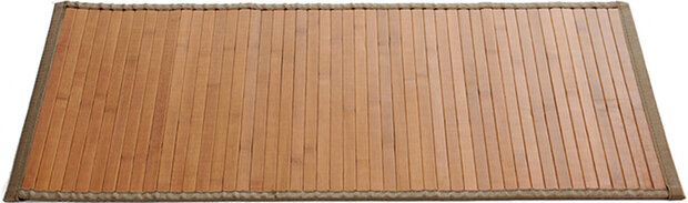deurmat antislip 50 x 80 cm bamboe naturel/grijs