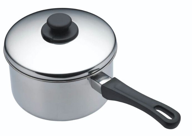 steelpan 1,25 liter 16 cm RVS zilver