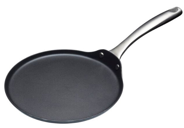 koekenpan 24 cm carbon zwart/zilver