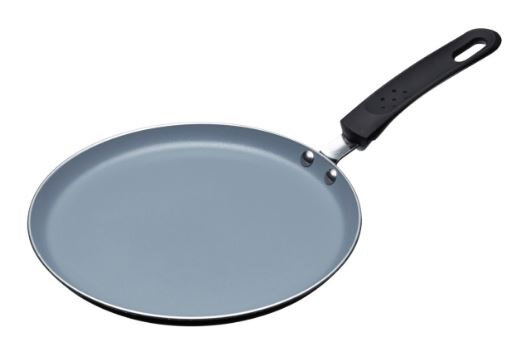 koekenpan 24 cm aluminium/RVS grijs