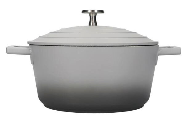 braadpan 4 liter 24 cm aluminium/RVS grijs