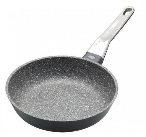 koekenpan 20 cm aluminium/RVS grijs/zilver