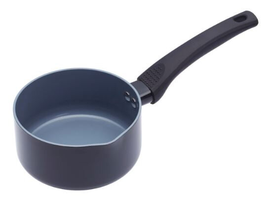 steelpan 1 liter 14 cm aluminium/RVS grijs