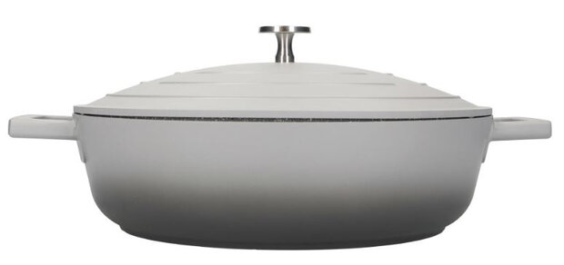 braadpan 4 liter 28 cm aluminium/RVS grijs