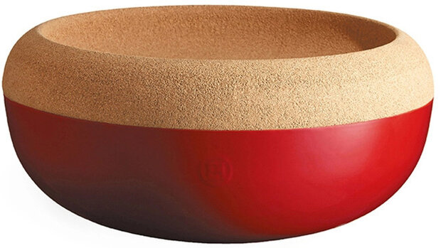 fruitschaal/bewaarpot 36 cm 6500 ml keramiek rood