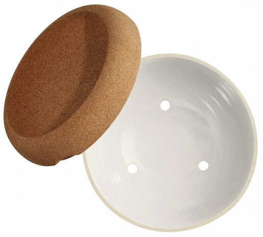 fruitschaal/bewaarpot 27 cm 4700 ml keramiek wit