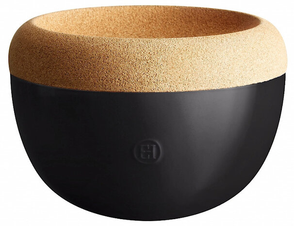 fruitschaal/bewaarpot 27 cm 4700 ml keramiek zwart