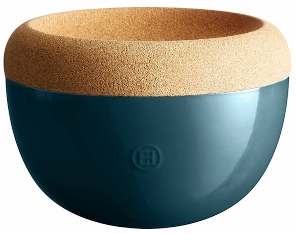 fruitschaal/bewaarpot 27 cm 4700 ml keramiek blauw